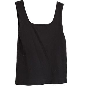 Uniqlo Women's Black Ribbed Sleeveless Tank Top Size M Casual